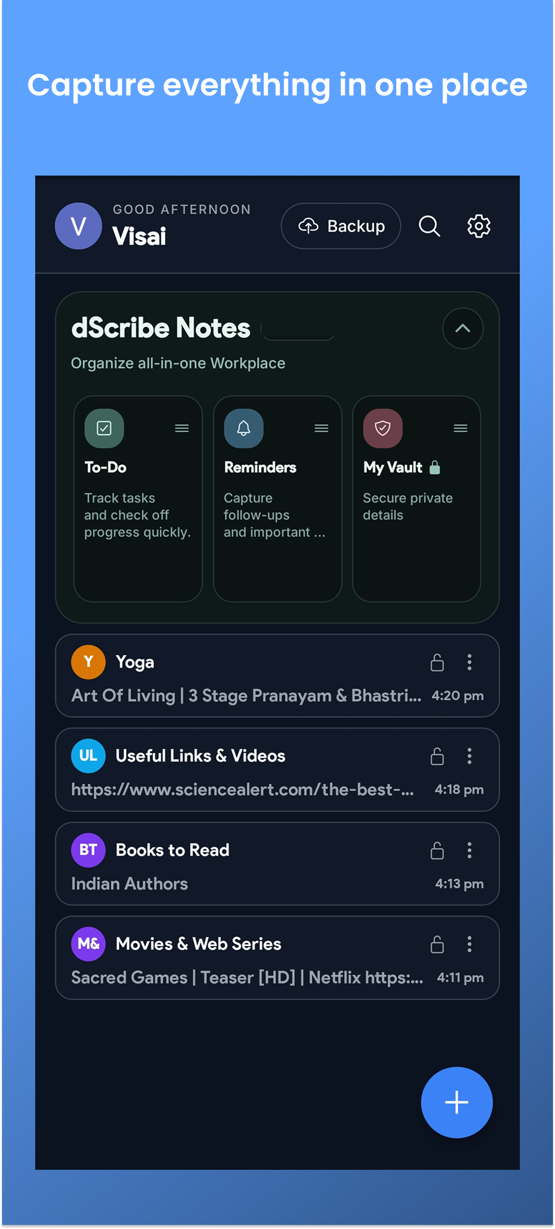 dScribe notes screen
